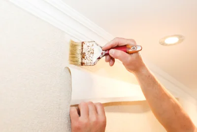 Pose de papier peint au Croisic — revêtements muraux et toiles de verre